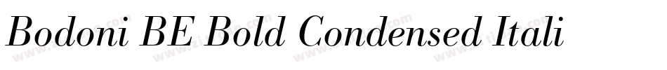 Bodoni BE Bold Condensed Italic字体转换